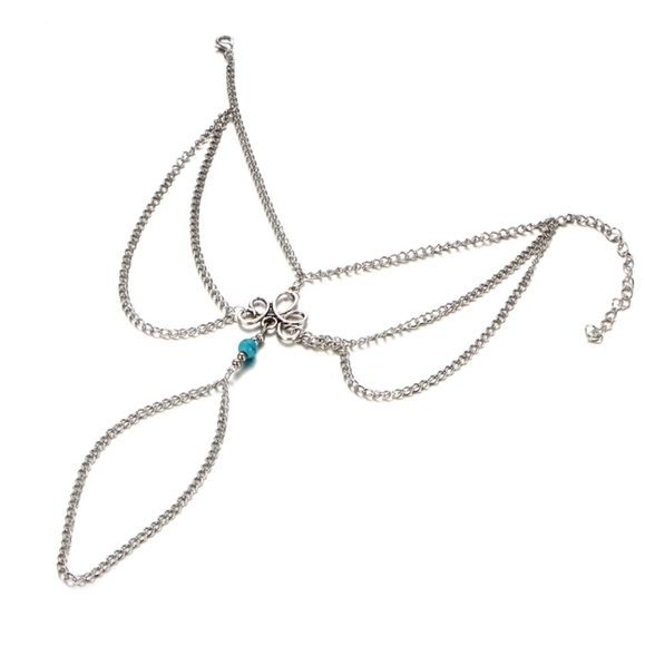 Bohemian Anklet Body Jewelry Beads Charm Crystal - Picture 2 of 6